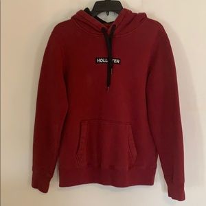 HOLLISTER red/black hooded sweater size S.